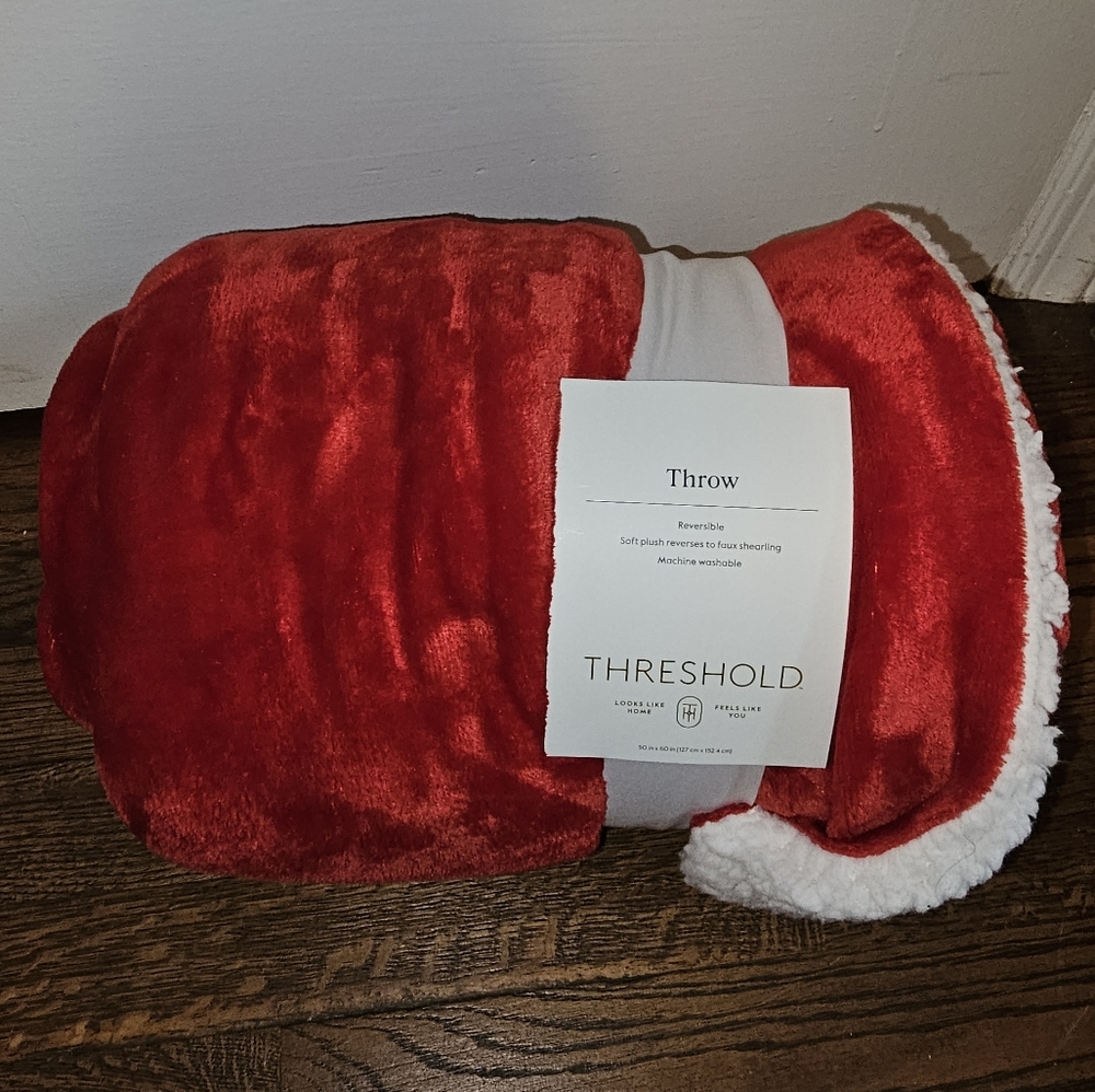 Red Threshold Throw Blanket